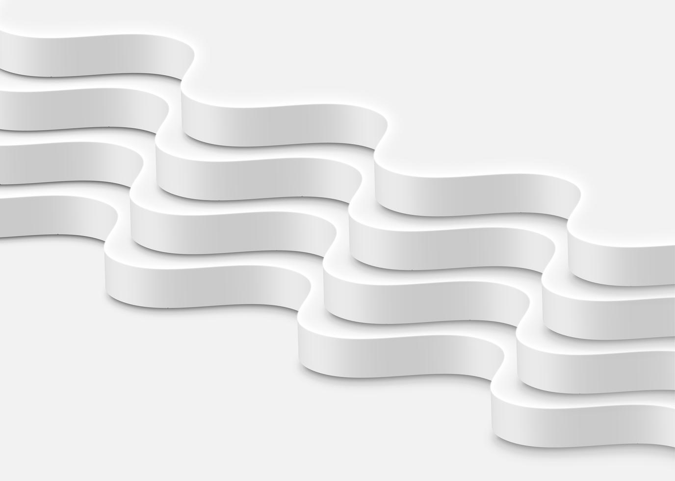 High-detailed abstract white waves, vector illustration 313179 Vector