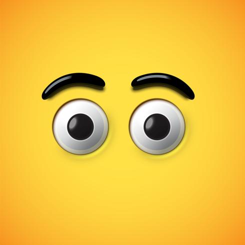 High-detailed emoticon eyes, vector illustration