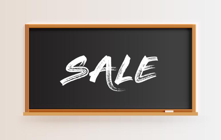 High detailed blackboard with 'SALE' title, vector illustration