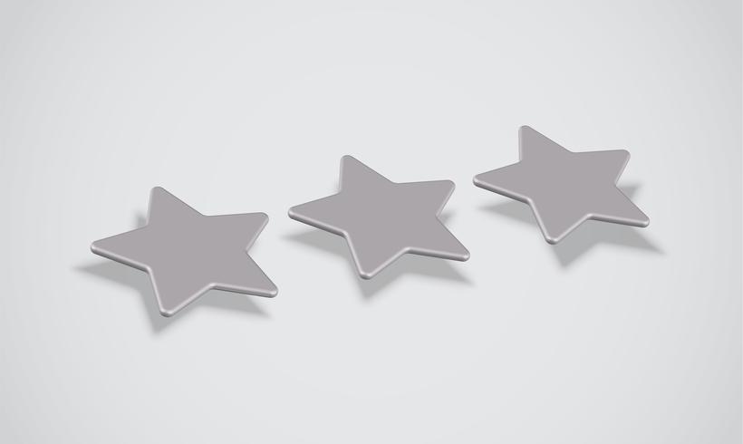 3D star rating or background, vector illustartion