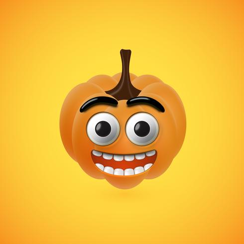 Cara de calabaza de halloween divertido para niños, ilustración vectorial vector