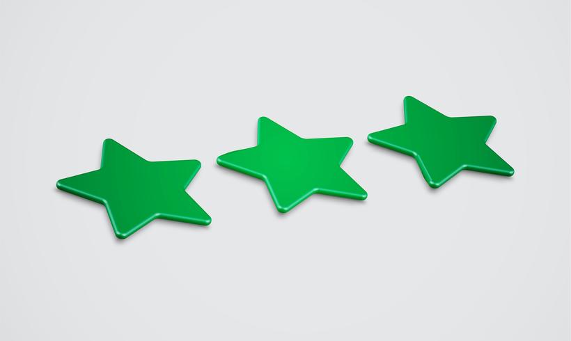 Clasificación 3D de estrellas o de fondo, ilustración vectorial vector