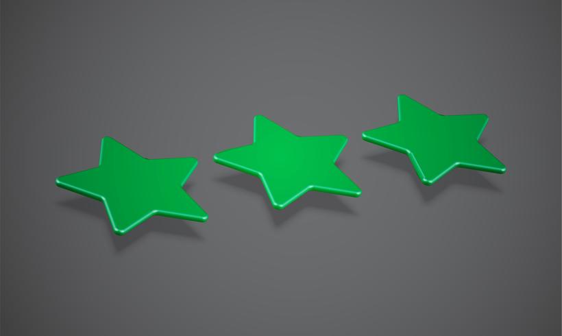 Clasificación 3D de estrellas o de fondo, ilustración vectorial vector