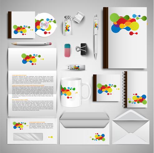 Office tools and identity design, vector