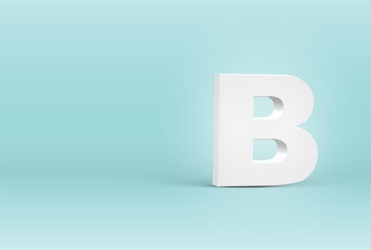 High detailed 3D font letter, vector illustration