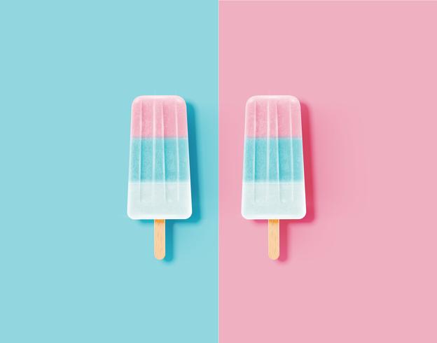 Realistic clean and pastel icecream, vector illustration