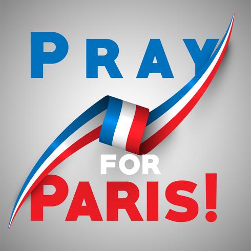 &quot;Pray for Paris&quot;, vector illsutration