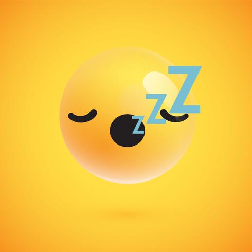 Cute high-detailed yellow emoticon for web, vector illustration