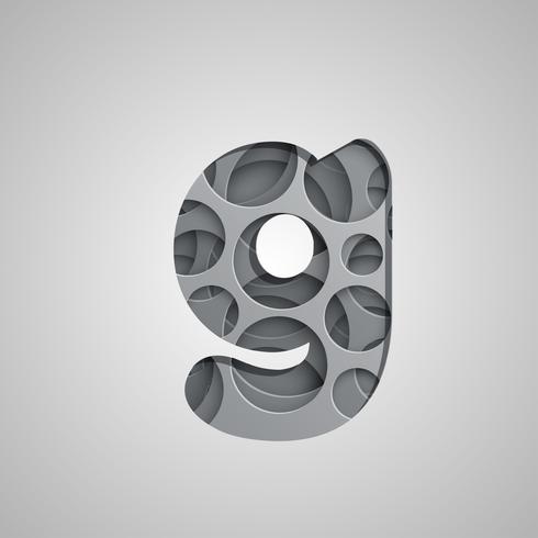 Layered 'hole' character from a fontset, vector