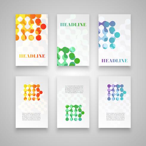 Colorful template set for different usage, vector