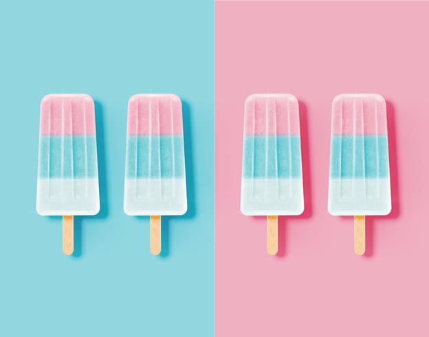 Realistic clean and pastel icecream, vector illustration