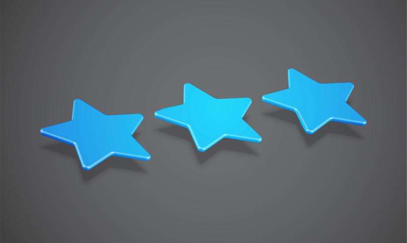 Clasificación 3D de estrellas o de fondo, ilustración vectorial vector