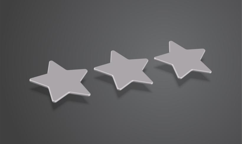 3D star rating or background, vector illustartion