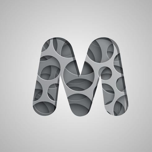 Layered 'hole' character from a fontset, vector