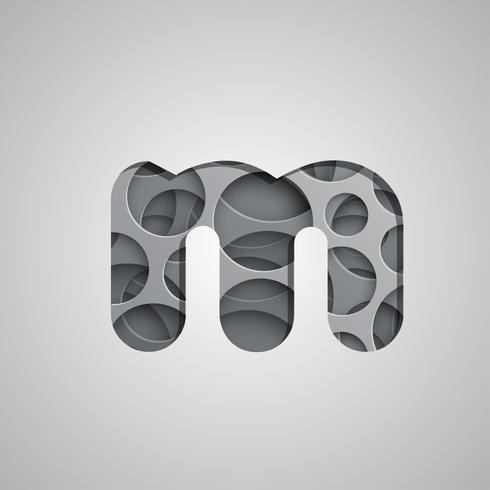 Layered 'hole' character from a fontset, vector