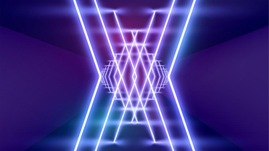 High-detailed neon light background, vector illustration