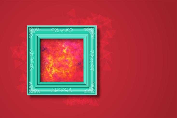 Frame on a red background, vector