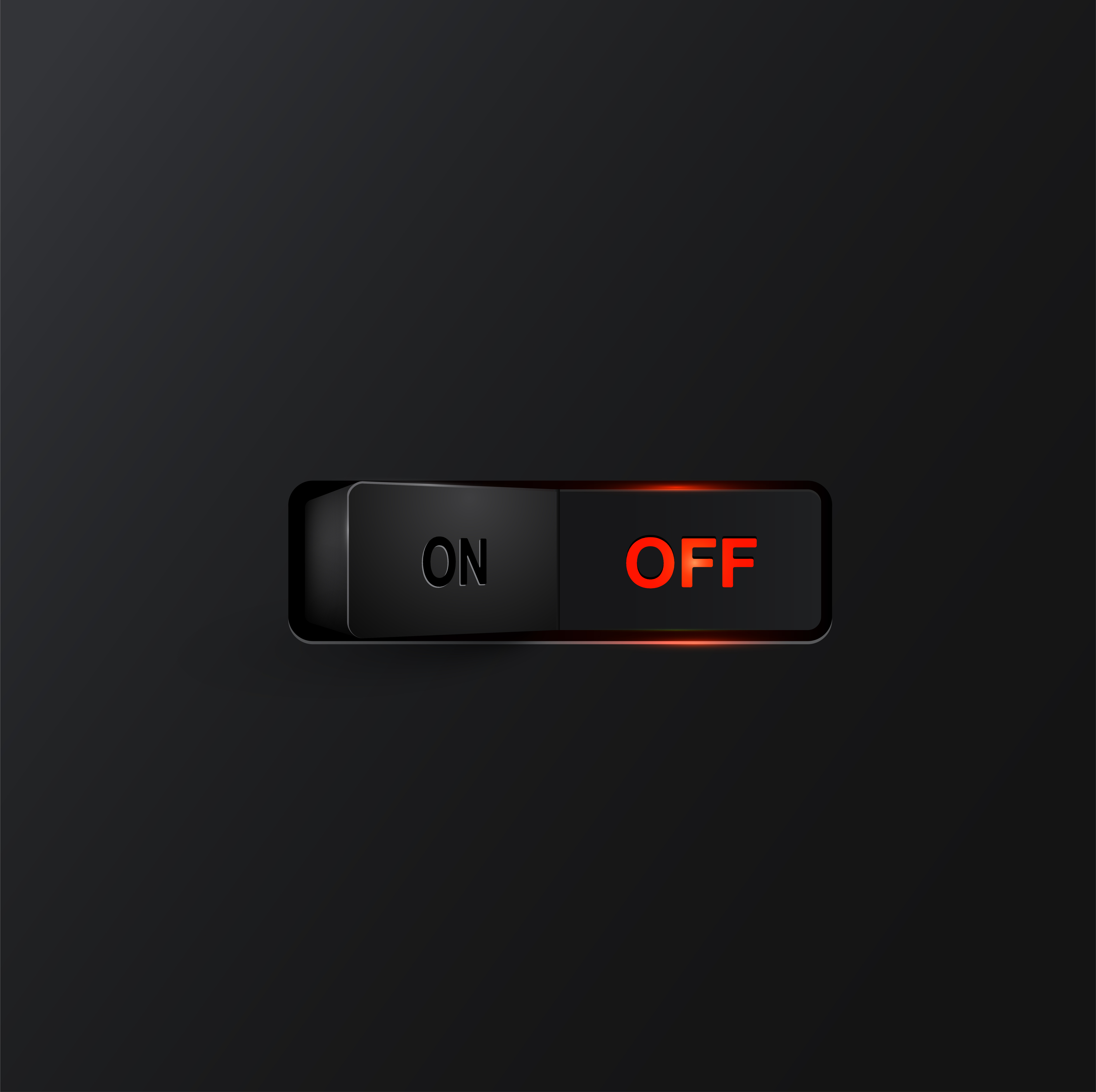 Realistic black switch with backlight OFF, vector 315753 Vector Art at