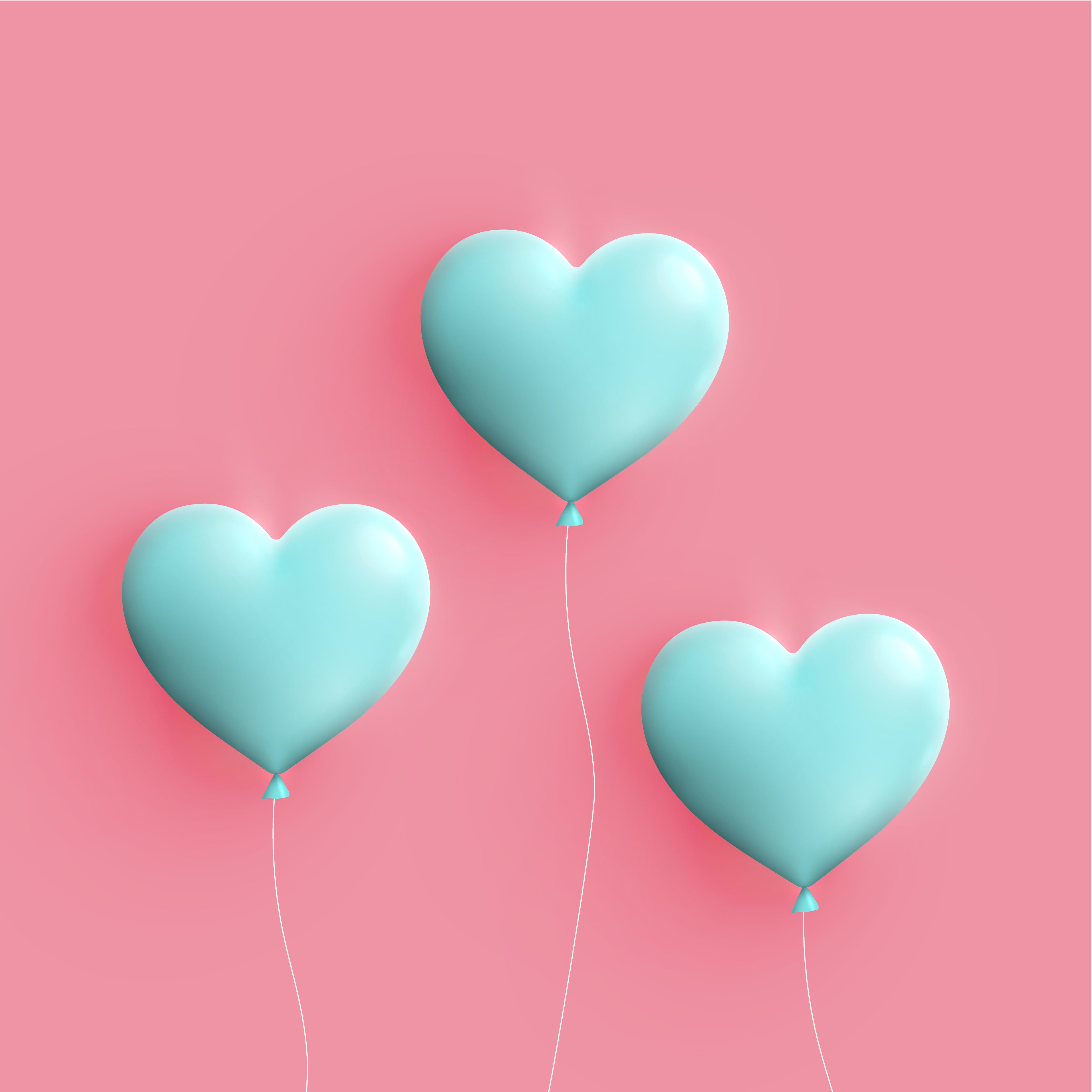 Pastel coloured 3D hearts, vector illustration 315919 Vector Art at ...