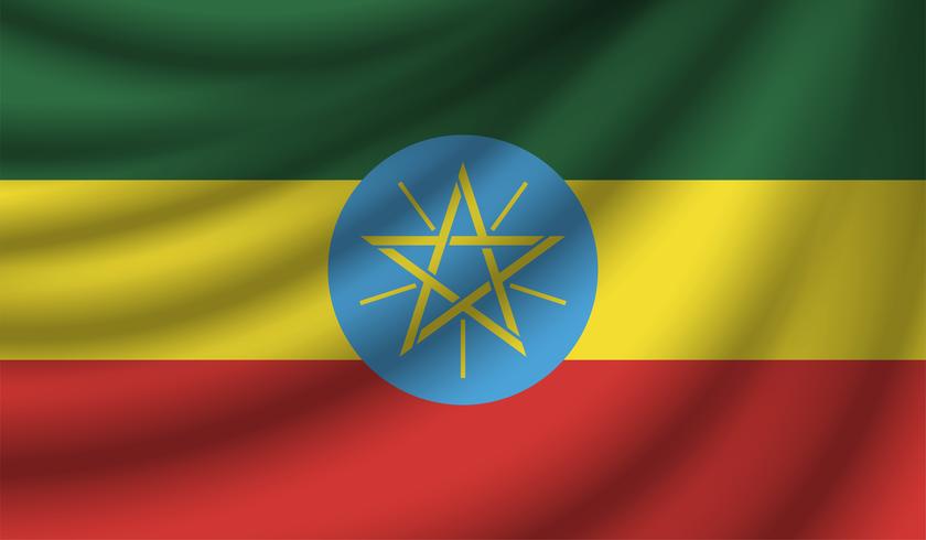Realistic flag, vector illustration