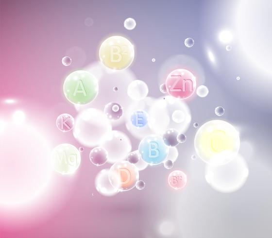 Colorful molecules, vector illustration