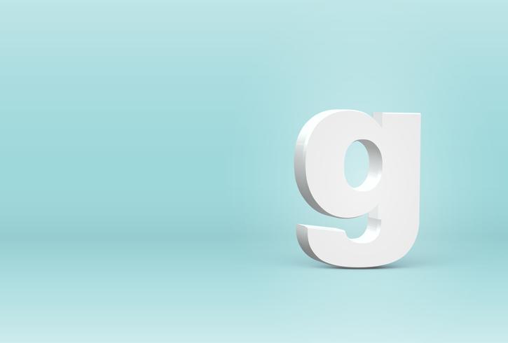 High detailed 3D font letter, vector illustration