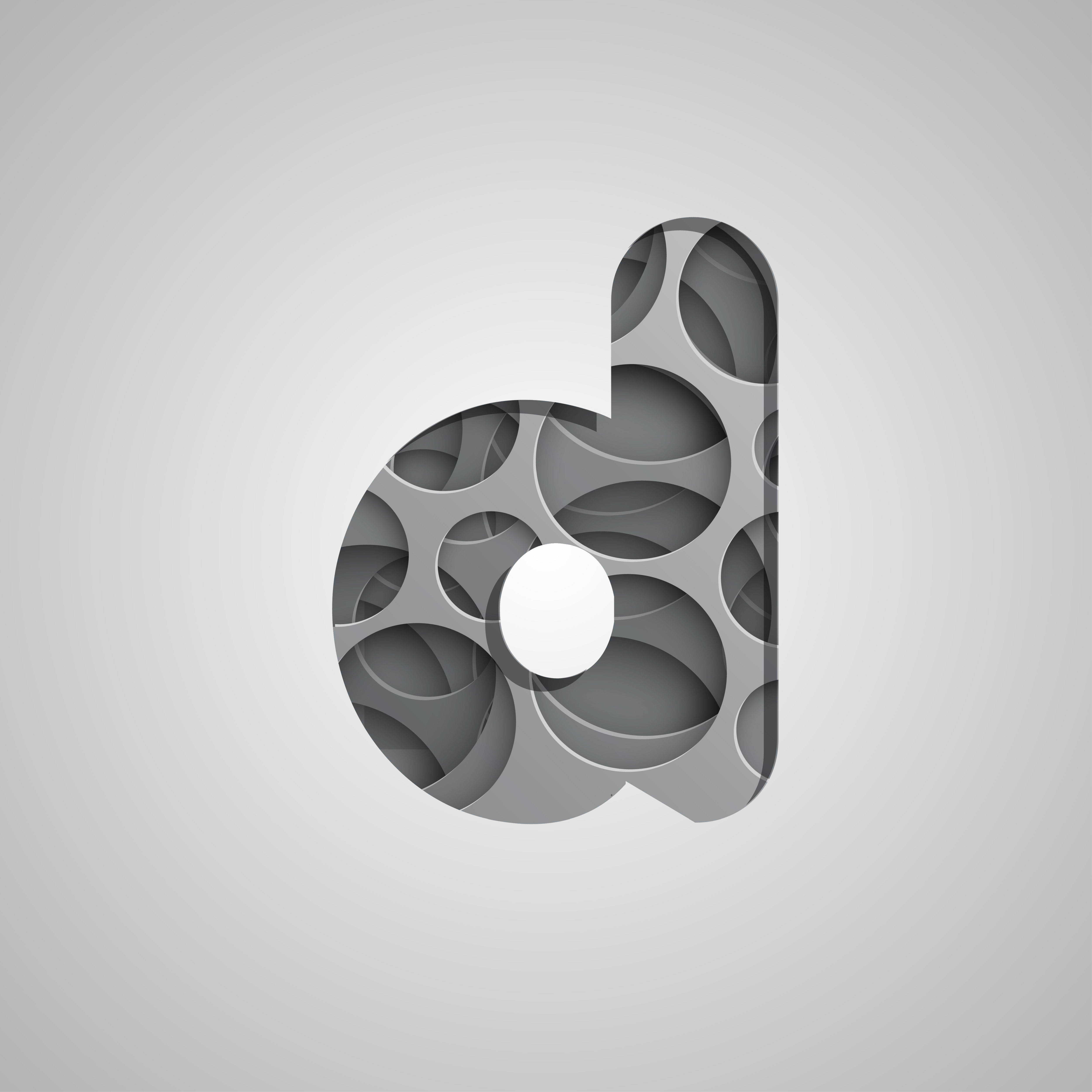 Download Layered 'hole' character from a fontset, vector 316156 ...