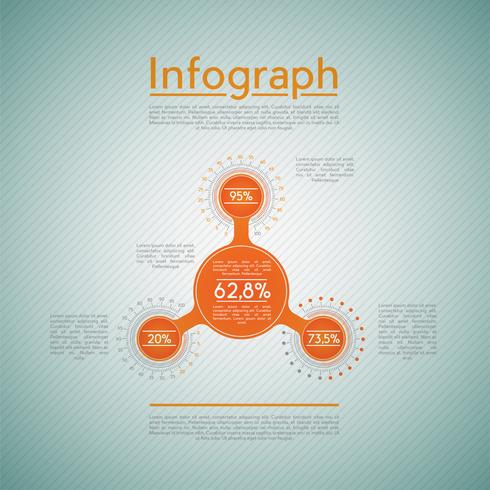 Infografía simple, ilustración vectorial vector