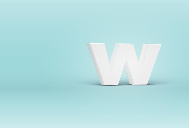 High detailed 3D font letter, vector illustration