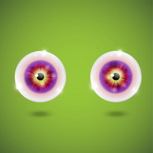 Realistic eyeballs, vector illustration