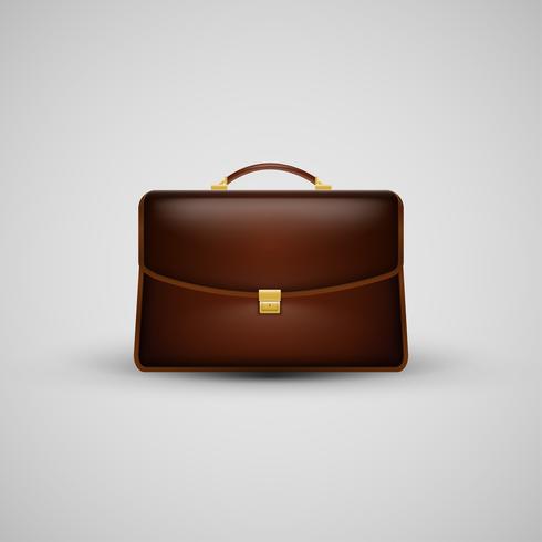 Realistic suitcase icon, vector