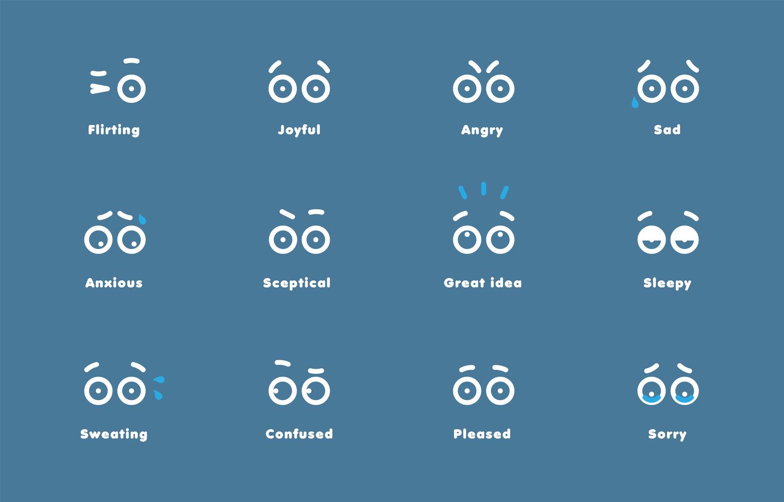 Simple emoticons for web, vector 316479 Vector Art at Vecteezy