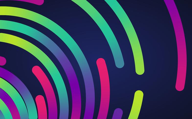 Colorful neon circles background, vector