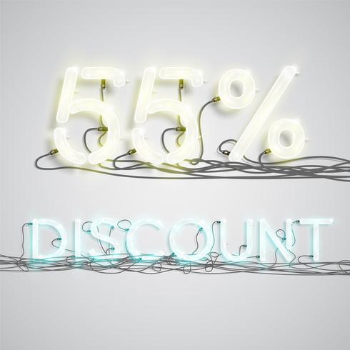 Percentage of discount, vector illustration