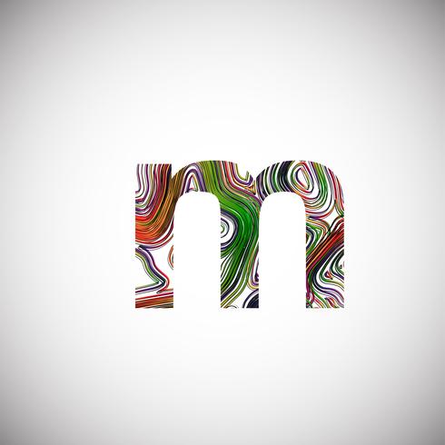 Colorido personaje de una tipografía, ilustración vectorial vector
