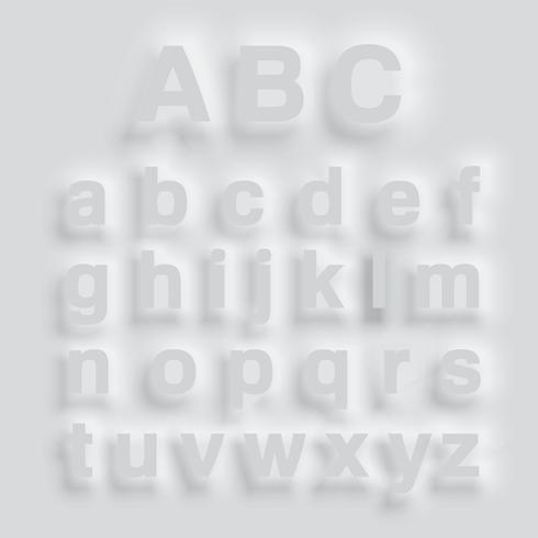 Tipografía abultada gris, vector