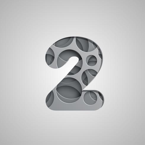 Layered 'hole' character from a fontset, vector