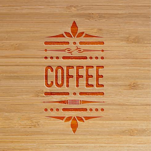 Coffee carved artwork, vector