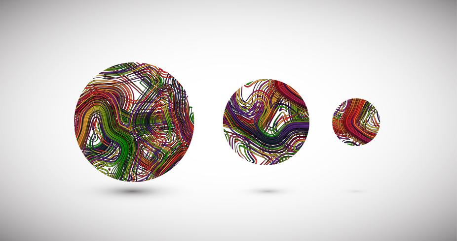 Colorful spheres, vector