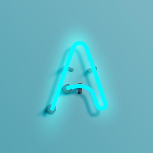 Realistic neon character from a typeset, vector 317231 Vector Art at ...