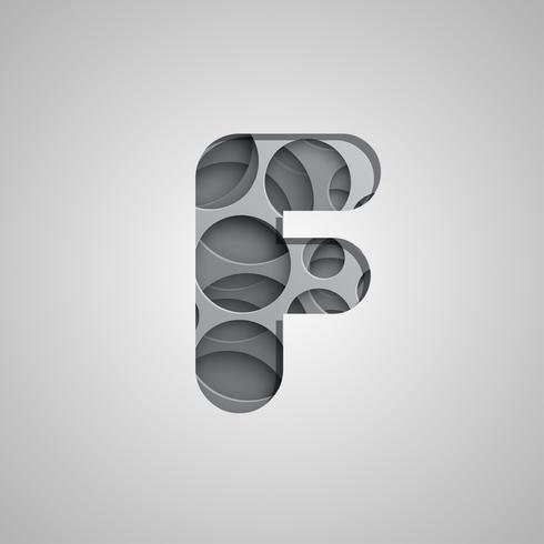 Layered 'hole' character from a fontset, vector