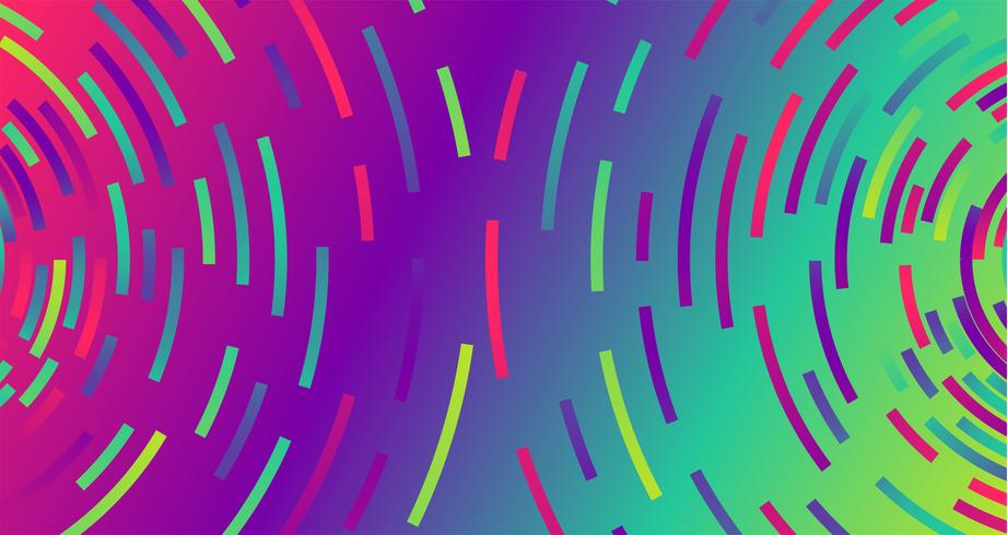 Colorful neon circles background, vector