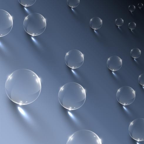 Esferas de vidrio realistas, vector