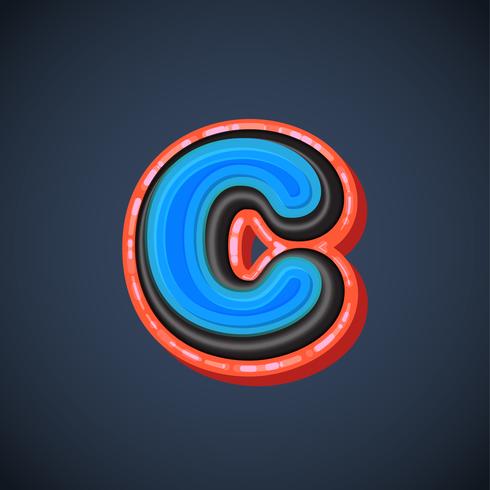 Comic font character, vector