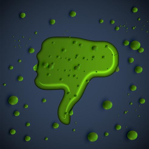 Green slime dislike, vector