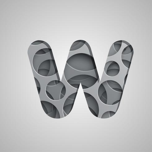 Layered 'hole' character from a fontset, vector
