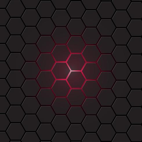Dark gray hexagon background, vector