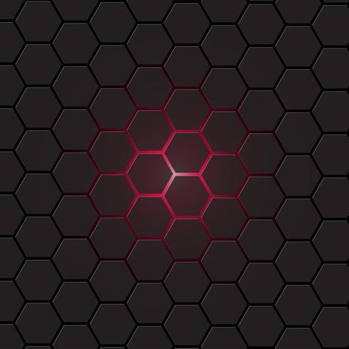 Dark gray hexagon background, vector