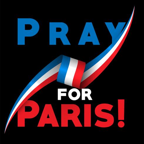 Pray for Paris, vector illsutration