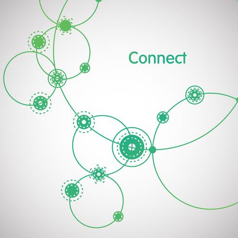 Green 'Connection' illustration, vector